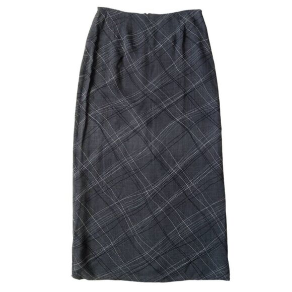 Outfit JPR Vintage 00s Abstract Lines Lightweight Midi Length Skirt Women's 10 - Picture 1 of 12